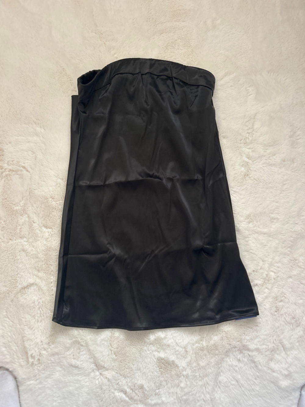 Classic Strapless Black Satin Dress